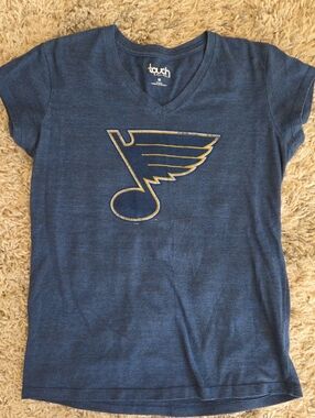 Touch by Alyssa Milano Blue Tee with White Logo